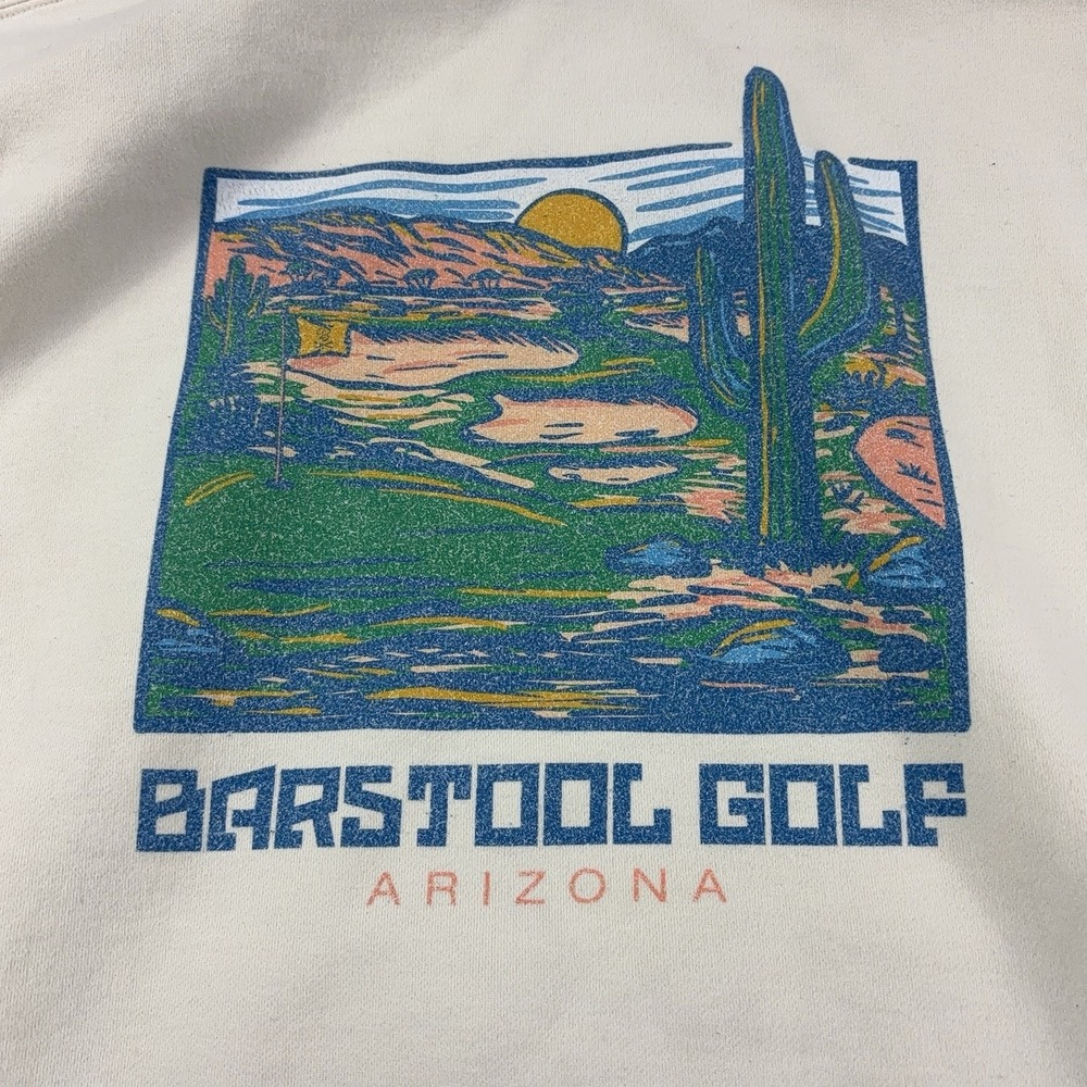 Barstool Golf Hoodie Mens XL White Fleece Pullover Arizona Independent Trading